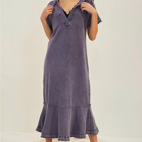 Anthropologie Daily Practice Megan Hooded Sweatshirt Maxi Dress - Picture 4 of 7